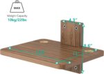 WALI Wall Mount Shelf, Holds Up to 10 kg, Wooden Floating TV Shelf DVD Shelf Projector Shelf Cable Box Shelf Router Shelf Game Shelf Media Shelf Living Room Shelf Wall Mount (CS201N), 1-Tier - Image 3