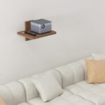 WALI Wall Mount Shelf, Holds Up to 10 kg, Wooden Floating TV Shelf DVD Shelf Projector Shelf Cable Box Shelf Router Shelf Game Shelf Media Shelf Living Room Shelf Wall Mount (CS201N), 1-Tier - Image 6