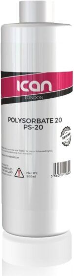 ican London Polysorbate 20 Cosmetic Grade Solubilizer For Skincare, Haircare DIY Beauty Formulation 500ml