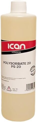 ican London Polysorbate 20 Cosmetic Grade Solubilizer For Skincare, Haircare DIY Beauty Formulation 500ml - Image 2