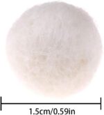 Felt Balls Pompoms DIY Wool Wool Felt Balls,Handmade DIY for Craft Dream Catcher Baby Moile Pompom Home Decor Nursery Party Props (White 1.5cm) - Image 3