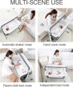 Electric Baby Swing And Bouncer For Infants - 3 In 1 Rocking Chair Cradle Bed with Music Player, Portable Rocker, 5 Gears Speed, 3 Gears Timing - Best Bedside Cribs For Infants To Toddler Unisex