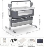 Electric Baby Swing And Bouncer For Infants - 3 In 1 Rocking Chair Cradle Bed with Music Player, Portable Rocker, 5 Gears Speed, 3 Gears Timing - Best Bedside Cribs For Infants To Toddler Unisex - Image 5