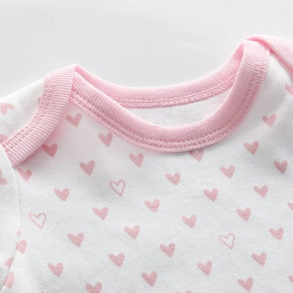 Chamie Baby Bodysuit Cotton Short Sleeve Vests for Newborn 5-Pack One-Piece Suit for Boy and Girl 0-12 Months… - Image 5