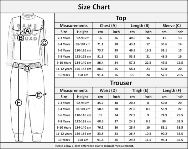 A2Z 4 Kids Girls Boys Game Squad Pyjamas Cosplay Sleepwear Children PJs 2 Piece Set Lounge Suit for Children Unisex Top Bottom Pyjamas Loungewear Dress Up Outfit Gifts for Children Age 2-13 Years - Image 6