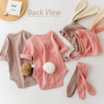 LNL Easter Outfits Baby Girls Boys Bunny Jumpsuit Bodysuit Romper Infant Newborn with Rabbit Hat Socks 3PCS 0-24 Months - Image 5