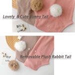 LNL Easter Outfits Baby Girls Boys Bunny Jumpsuit Bodysuit Romper Infant Newborn with Rabbit Hat Socks 3PCS 0-24 Months - Image 6