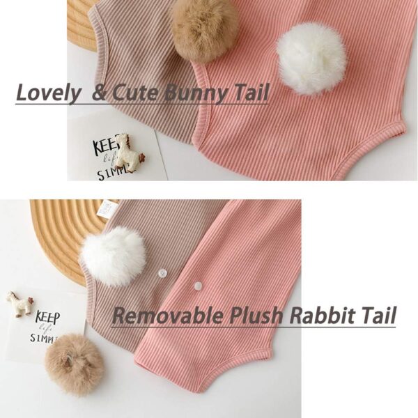 LNL Easter Outfits Baby Girls Boys Bunny Jumpsuit Bodysuit Romper Infant Newborn with Rabbit Hat Socks 3PCS 0-24 Months - Image 6