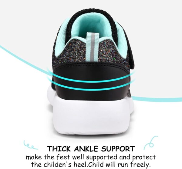 Girls Trainers Kids Athletic Shoes Toddlers Glitter Casual Lightweight Sneakers Sports Shoes Breathable Tennis Road Trail Running Shoes - Image 6