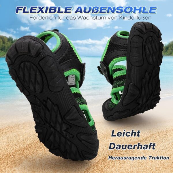 UOVO Boys Sandals Closed Toe Outdoor Sandals Trekking Hiking Sandals Athletic Summer Shoes Size 7 Toddler to 5 Big Kids - Image 4