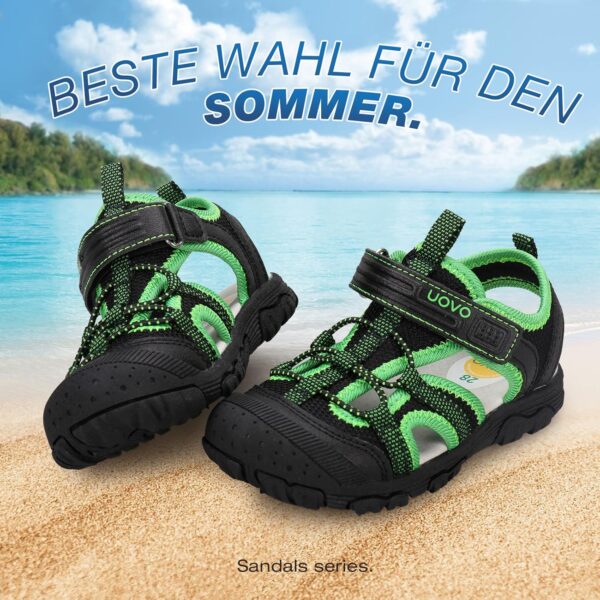 UOVO Boys Sandals Closed Toe Outdoor Sandals Trekking Hiking Sandals Athletic Summer Shoes Size 7 Toddler to 5 Big Kids - Image 5