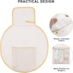SONARIN Cute Portable Baby Changing Mat,Waterproof Folding Diaper Changing Pad Lightweight Travel Nappy Changing Mat Changing Station with Pocket for Newborns Infants(Fox) - Image 3