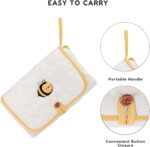 SONARIN Cute Portable Baby Changing Mat,Waterproof Folding Diaper Changing Pad Lightweight Travel Nappy Changing Mat Changing Station with Pocket for Newborns Infants(Fox) - Image 4