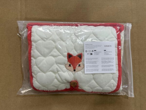 SONARIN Cute Portable Baby Changing Mat,Waterproof Folding Diaper Changing Pad Lightweight Travel Nappy Changing Mat Changing Station with Pocket for Newborns Infants(Fox) - Image 8