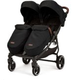 Ickle Bubba Venus Max Double Stroller - Black/Black/Tan