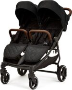 Ickle Bubba Venus Max Double Stroller - Black/Black/Tan - Image 2