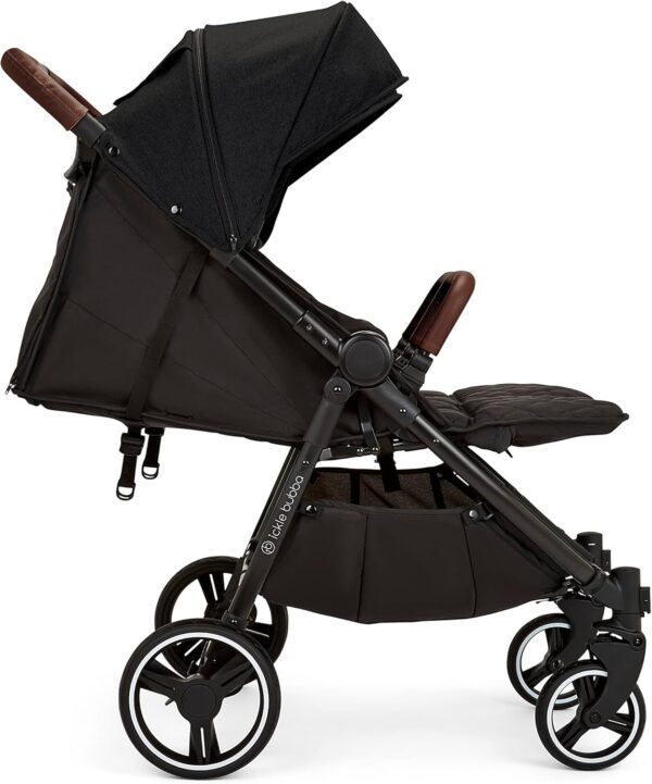 Ickle Bubba Venus Max Double Stroller - Black/Black/Tan - Image 4