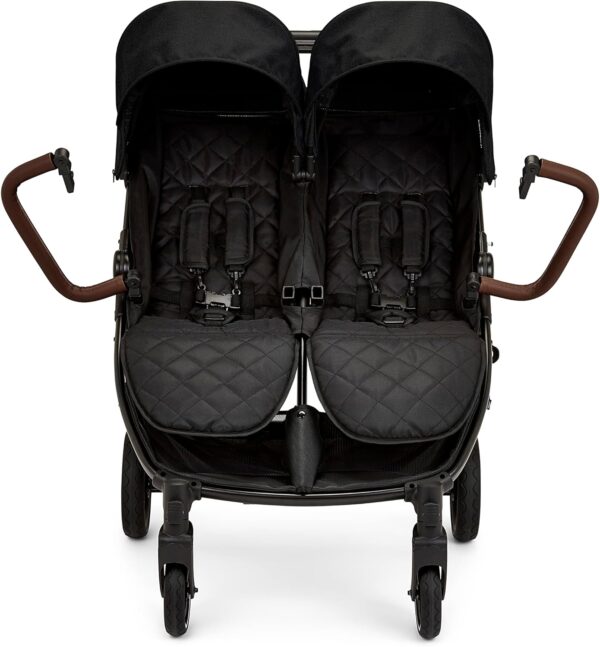 Ickle Bubba Venus Max Double Stroller - Black/Black/Tan - Image 7