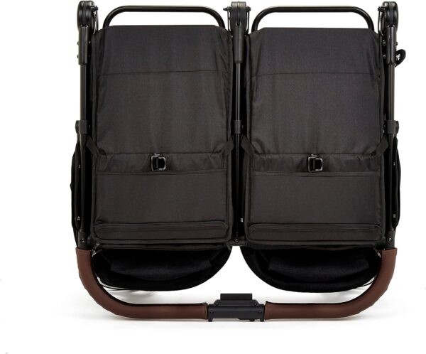 Ickle Bubba Venus Max Double Stroller - Black/Black/Tan - Image 9