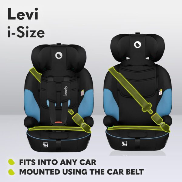 Lionelo Levi I-Size Adjustable Car Seat 9-36kg Transforms with Your Child from Infant to 12 Years Multi-Level headrest & Insert Enhanced Side Protection Easy Install & wash Certified - Image 3