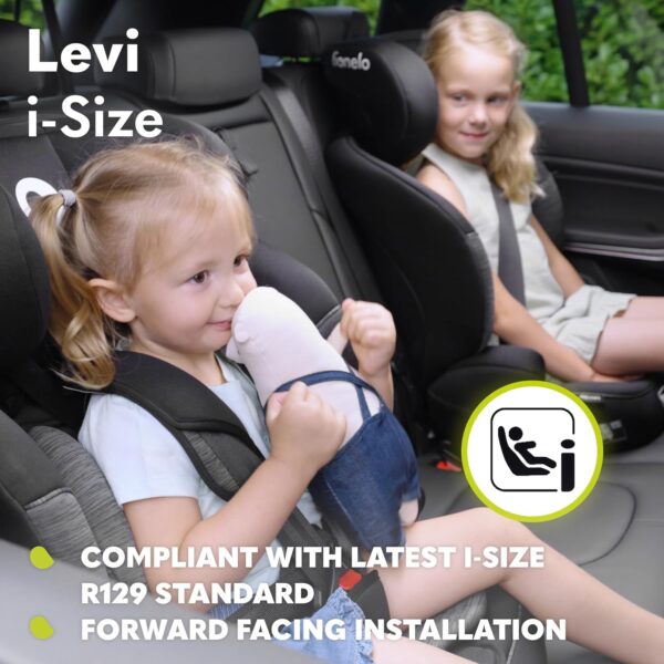 Lionelo Levi I-Size Adjustable Car Seat 9-36kg Transforms with Your Child from Infant to 12 Years Multi-Level headrest & Insert Enhanced Side Protection Easy Install & wash Certified - Image 4