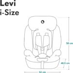Lionelo Levi I-Size Adjustable Car Seat 9-36kg Transforms with Your Child from Infant to 12 Years Multi-Level headrest & Insert Enhanced Side Protection Easy Install & wash Certified - Image 9