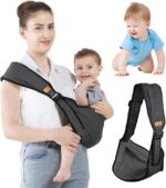 Lotvic Toddler Carrier, Side Baby Carrier, Children's Carrier Sided, Multifunctional Baby Carrier for Babies from 0 to 36, Toddlers up to 20 kg (Black)