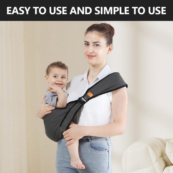 Lotvic Toddler Carrier, Side Baby Carrier, Children's Carrier Sided, Multifunctional Baby Carrier for Babies from 0 to 36, Toddlers up to 20 kg (Black) - Image 3