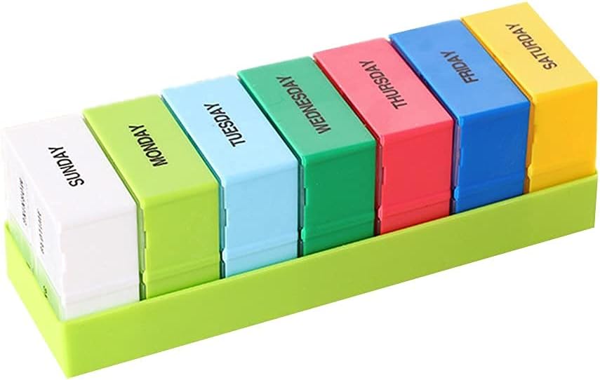 1740756800_41BxlbHUOHS._AC_SL1001_.jpg JUDAOY Pills Box Pill Organizer Pill Boxes 7 Day 4 Times A Day Medicine Tablet Dispenser Weekly Pill Box Tablet Organiser Medical Supplies Green,One Size - Image 1