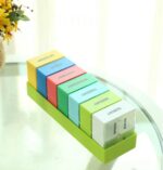 JUDAOY Pills Box Pill Organizer Pill Boxes 7 Day 4 Times A Day Medicine Tablet Dispenser Weekly Pill Box Tablet Organiser Medical Supplies Green,One Size - Image 5