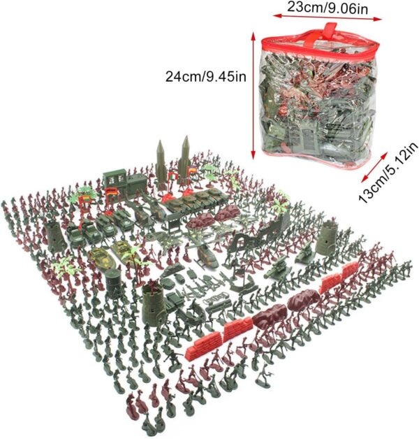 Interactive Soldier Playset - Soldier Toy Figures, Educational Action Figures | 100pcs Toy Weapons and Soldier Figures Set, Creative Play Accessories, Durable Soldier Men Toy Set for Kids Boys Girls - Image 4