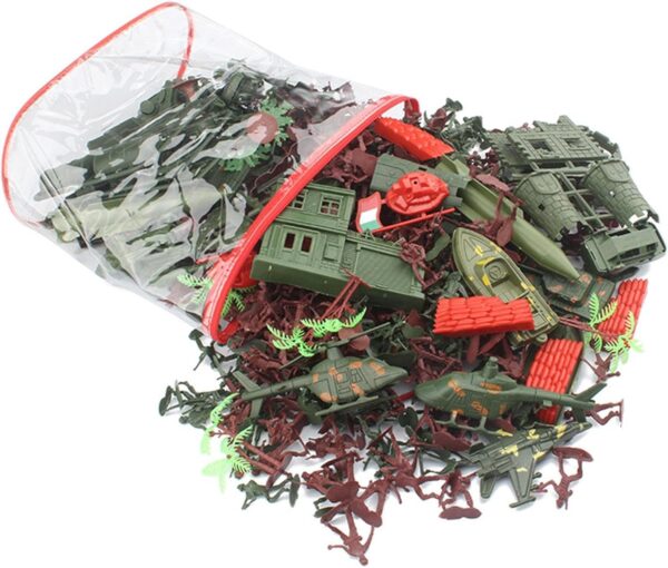 Interactive Soldier Playset - Soldier Toy Figures, Educational Action Figures | 100pcs Toy Weapons and Soldier Figures Set, Creative Play Accessories, Durable Soldier Men Toy Set for Kids Boys Girls - Image 5