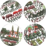 Interactive Soldier Playset - Soldier Toy Figures, Educational Action Figures | 100pcs Toy Weapons and Soldier Figures Set, Creative Play Accessories, Durable Soldier Men Toy Set for Kids Boys Girls - Image 6