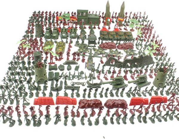 Interactive Soldier Playset - Soldier Toy Figures, Educational Action Figures | 100pcs Toy Weapons and Soldier Figures Set, Creative Play Accessories, Durable Soldier Men Toy Set for Kids Boys Girls - Image 9