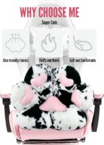 MOONBEEKI Cat Paw Cushion Chair Comfy Kawaii Chair Plush Seat Cushions Shape Lazy Pillow for Gamer Chair 28"x 24" Cozy Floor Cute Seat Kawaii for Girl Gift, Dining Room Bedroom Decorate (Milk Cow) - Image 2