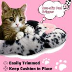 MOONBEEKI Cat Paw Cushion Chair Comfy Kawaii Chair Plush Seat Cushions Shape Lazy Pillow for Gamer Chair 28"x 24" Cozy Floor Cute Seat Kawaii for Girl Gift, Dining Room Bedroom Decorate (Milk Cow) - Image 6