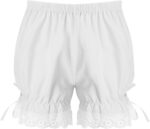 CHICTRY Kids Girls Dance Shorts Ruffle Bowknot Bloomers with Lace Trim Pettipant Safety Shorts Undershorts Bottoms Underwear