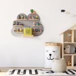 NOR28 Shelf Compatible for up to 33 Toniebox Figures - in Cloud Motif 40 x 55 x 19 cm for Boys and Girls | Children's Room, Magnetic, Can be Fixed as desired - Image 2