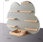 NOR28 Shelf Compatible for up to 33 Toniebox Figures - in Cloud Motif 40 x 55 x 19 cm for Boys and Girls | Children's Room, Magnetic, Can be Fixed as desired - Image 3