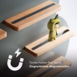 NOR28 Shelf Compatible for up to 33 Toniebox Figures - in Cloud Motif 40 x 55 x 19 cm for Boys and Girls | Children's Room, Magnetic, Can be Fixed as desired - Image 4