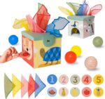 Taf Toys Magic Tissue Box Toy for Infant & Toddlers. Colour Matching & Sorting Toy. Includes 5 Tissues, 5 Balls & 5 Double-sided Playing Flash Cards. Suitable for Boys & Girls 18 months +