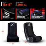 X Rocker SE 2.1 Floor Rocker - Bluetooth Gaming Chair with Immersive Audio with Speakers & Subwoofer - Ergonomic Design - Comfortable Floor Rocker Chair for Gaming & More - Black - Image 2