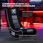 X Rocker SE 2.1 Floor Rocker - Bluetooth Gaming Chair with Immersive Audio with Speakers & Subwoofer - Ergonomic Design - Comfortable Floor Rocker Chair for Gaming & More - Black - Image 4