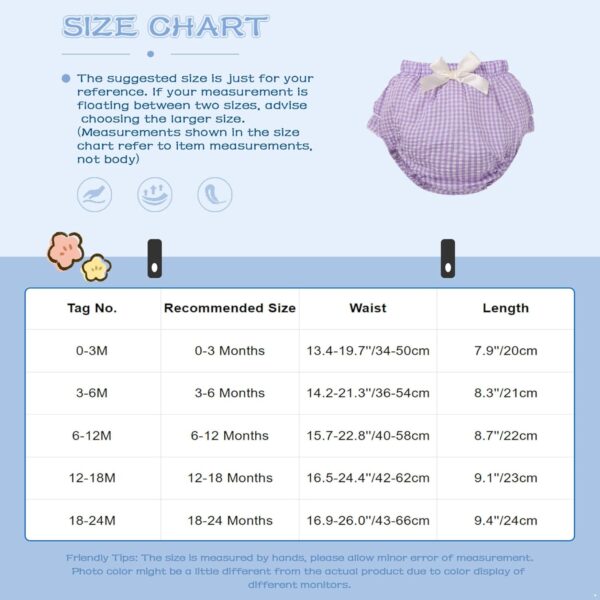 Loodgao Toddler Baby Girls Striped Bloomers High Waist Ruffle Bow Tie Diaper Cover Loose Harem Shorts - Image 5