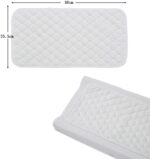 Bamboo Fiber Waterproof Changing Pad Portable Mat, Crib Mattress Protector, Washable Reusable Changing Table Cover Liners for Baby Changing Diaper, 68cm x 35.5cm - Image 3