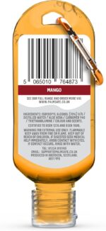 MangoPalm Safe Mango 3 Pack 60ml Anti Bacterial Premium Hand Sanitiser Travel Size Refillable Clip Bottle Quick Drying Non Sticky Extra Moisturising Kills 99.9% of Viruses and Bacteria - Image 2