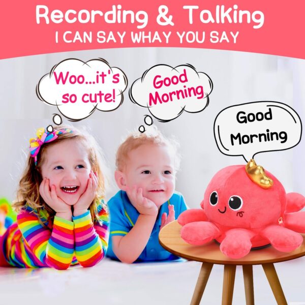 Lypsochaat Baby Toys 0 3 6 Months, Girl Pink Plush Musical Octopus Toy with Light & Music, Baby Crawling Walking Toys 0-6 6-12 Months, Baby Sensory Toy 1 2 3 Years Old - Image 2