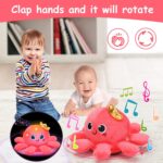 Lypsochaat Baby Toys 0 3 6 Months, Girl Pink Plush Musical Octopus Toy with Light & Music, Baby Crawling Walking Toys 0-6 6-12 Months, Baby Sensory Toy 1 2 3 Years Old - Image 4