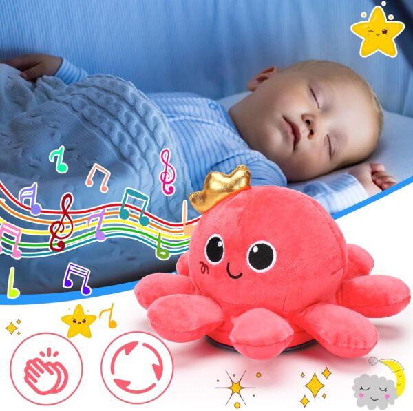 Lypsochaat Baby Toys 0 3 6 Months, Girl Pink Plush Musical Octopus Toy with Light & Music, Baby Crawling Walking Toys 0-6 6-12 Months, Baby Sensory Toy 1 2 3 Years Old - Image 5
