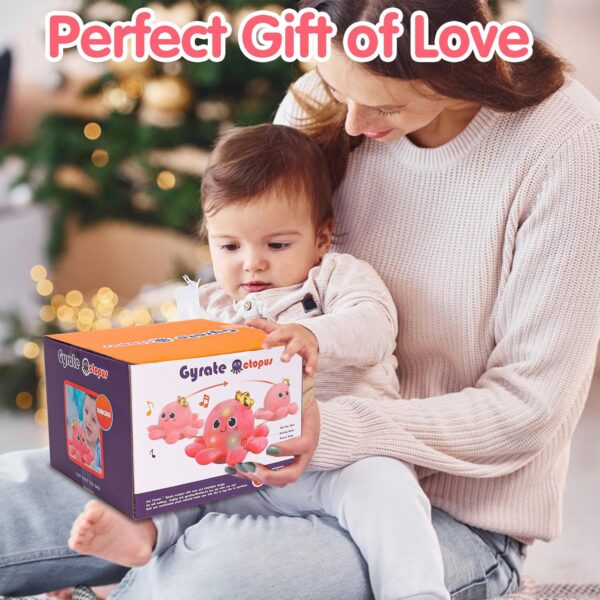 Lypsochaat Baby Toys 0 3 6 Months, Girl Pink Plush Musical Octopus Toy with Light & Music, Baby Crawling Walking Toys 0-6 6-12 Months, Baby Sensory Toy 1 2 3 Years Old - Image 7